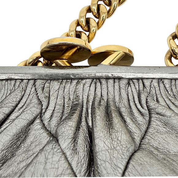 MARC JACOBS Collection Patchwork Metallic Leather Little Stam Bag in Silver - Picture 11 of 15
